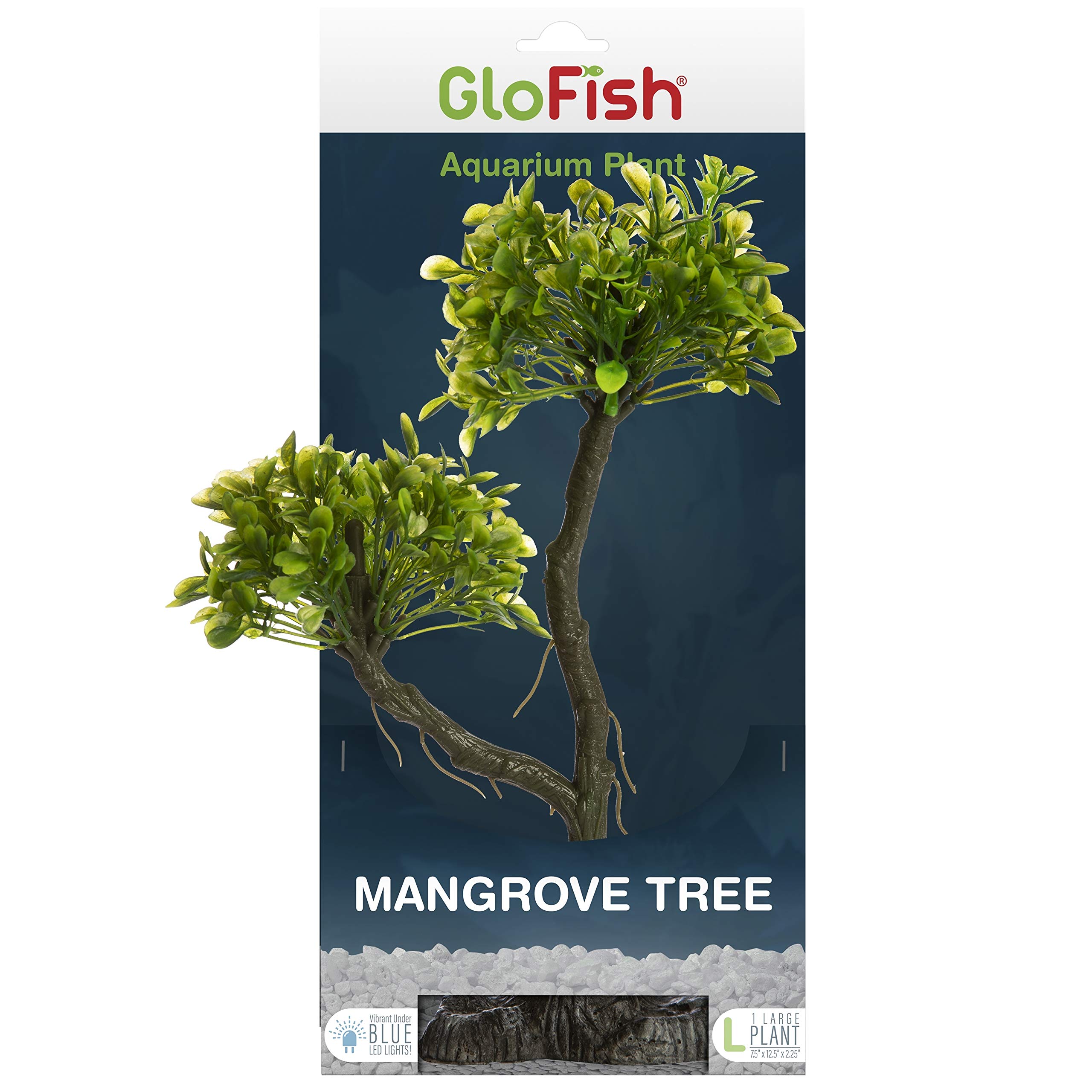 Photo 1 of GloFish Mangrove Green Tree Plant Fluorescent Under Blue LED Light Aquarium Decor