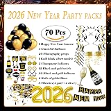 BFSYRR 66 Pcs New Year Decorations 2026 XXL Set, Balloons & Banners view 2