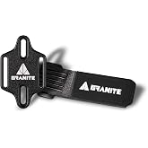 Granite Portaledge Strap Mount (Black) | AL6061 alloy plate, fits standard bottle bosses, 30mm silicone band, holds CO2 and tyre levers, hex install, 35g