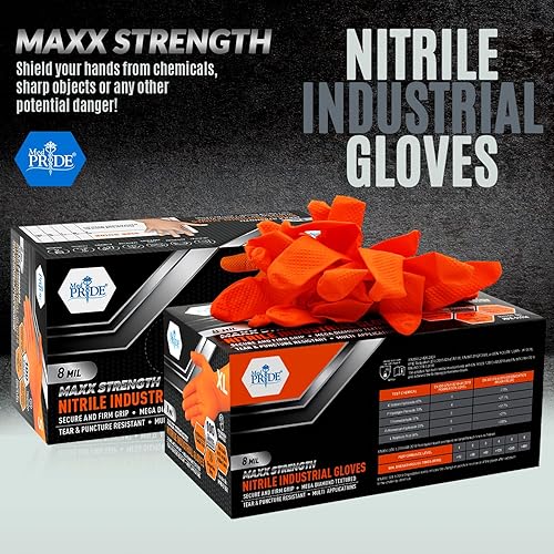 MED PRIDE Maxx Strength Nitrile Industrial Mil Thick 100 Gloves