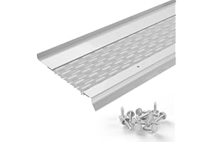 Waterlock Micromesh 6 inch Gutter Guards Leaf Protection, 1 Feet Sample Pack White, Stainless Steel Mesh, Aluminum Gutter Covers, Contractor Grade Gutter Guard from Manufacturer
