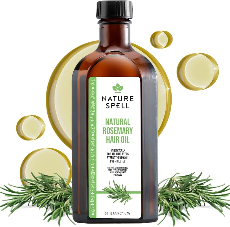 Nature Spell Rosemary Oil for Hair Growth 150 ml Pre-Diluted Scalp Oil