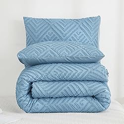 Andency Blue Comforter Set Full Size, 3 Pieces Boho