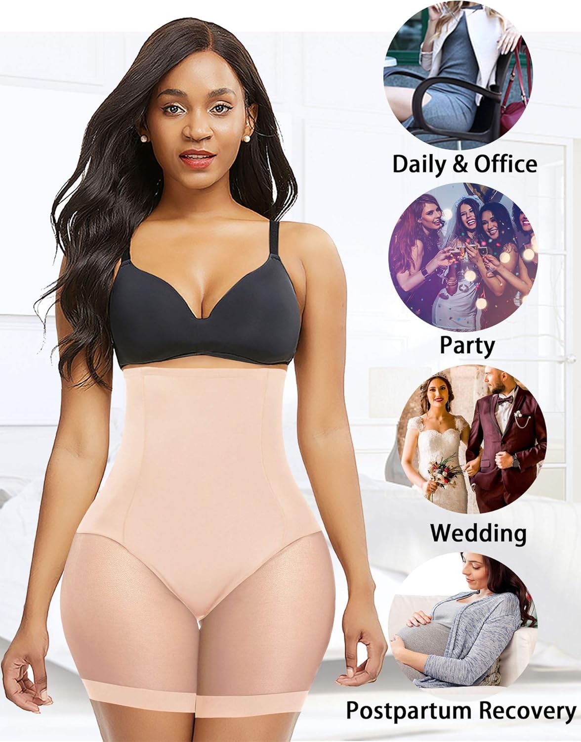 Shapewear Shorts for Women Tummy Control Body Shaper Panties Thigh Slimmer High Waisted Slip Shorts Under Dresses at  Women’s Clothing store