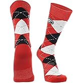 TCK UGA Georgia Bulldogs Argyle Dress Socks for Men NCAA Fanwear Crew Length Gift Accessories