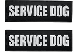 Albcorp Reflective Service Dog Patch with Hook Backing for Service Animal Vests/Harnesses Medium (5 X 1.5) Inch