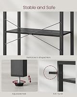 VASAGLE 5-Tier Bookshelf Ebony Black and Ink Black LLS061B56 30x66x153 cm view 4