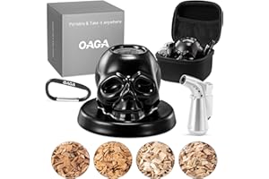 Whiskey Smoker Kit with Torch - Portable Bag, 4 Wood Chips, Cocktail Smoker Infuser Kit, Old Fashioned Drink Smoker Kit, Birt