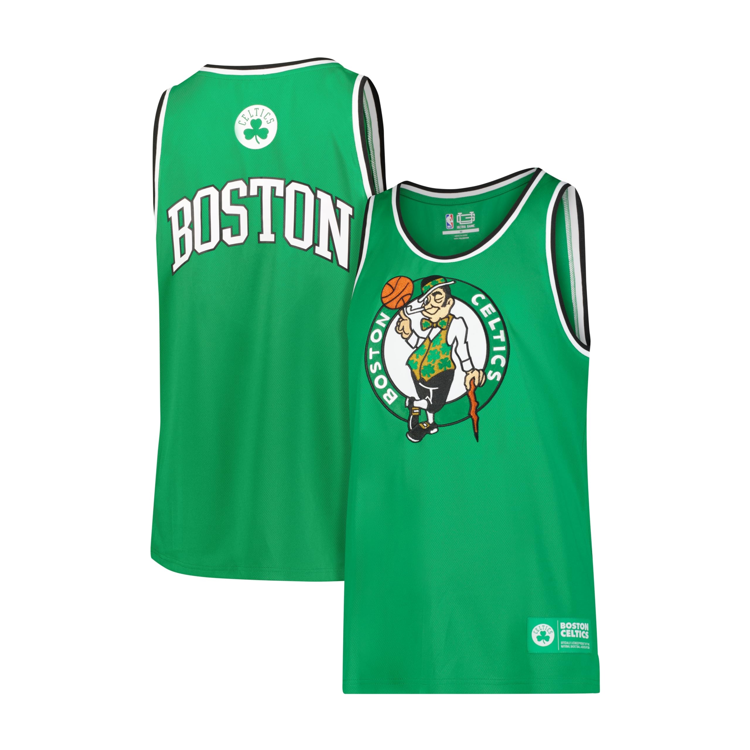 Ultra Game Men's NBA Official Super Soft Sleeveless Tank Top Muscle T-Shirt, Boston Celtics, Team Color, 3X-Large Image