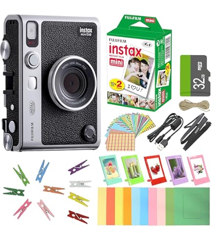 Amazon.com : Fujifilm Instax Mini EVO Hybrid Black Instant Camera