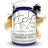 Nootropics Depot Lions Mane Mushroom Capsules | 8:1 Whole Fruiting Body Dual Extract | 500mg | 60 Count | Hericium erinaceus
