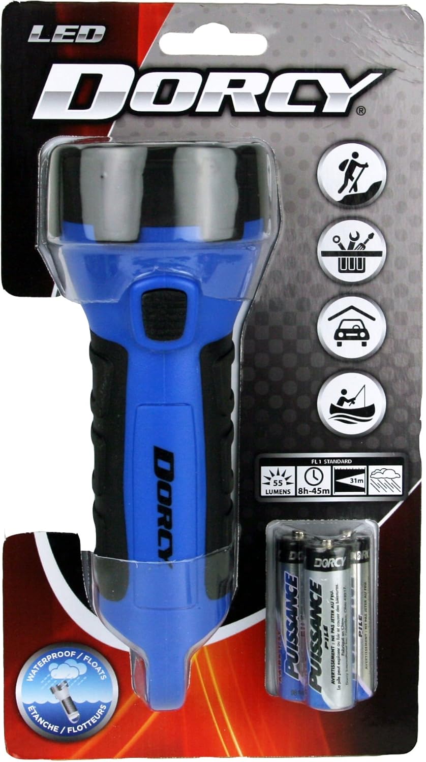 Dorcy 55 Lumen Floating Waterproof LED Flashlight with Carabineer Clip Dorcy, Blue (41-2514) - Basic Handheld Flashlights - 