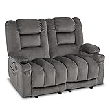 MCombo 55.9" Power Loveseat Recliner with Heat and
