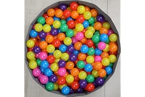 BBRUN Star Ball Pit Balls Play Plastic Balls for Ball Pit Playpen BPA- Free Crush Proof Crawling Tunnels Balls for Pet Dogs,Soft Plastic Pool Balls for Kids Birthday Party (Rainbow, 2000 Count)