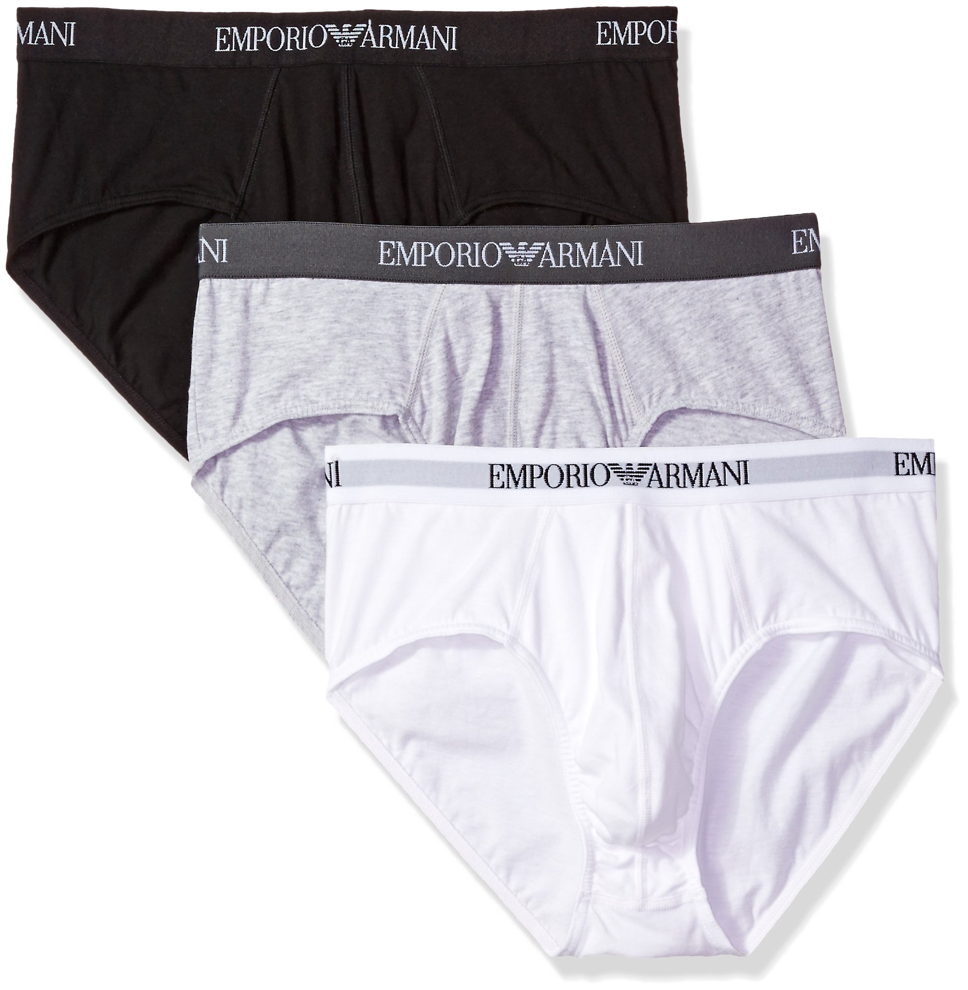Emporio Armani Men's Cotton Briefs, 3Pack, Black, Choose SZ/color eBay