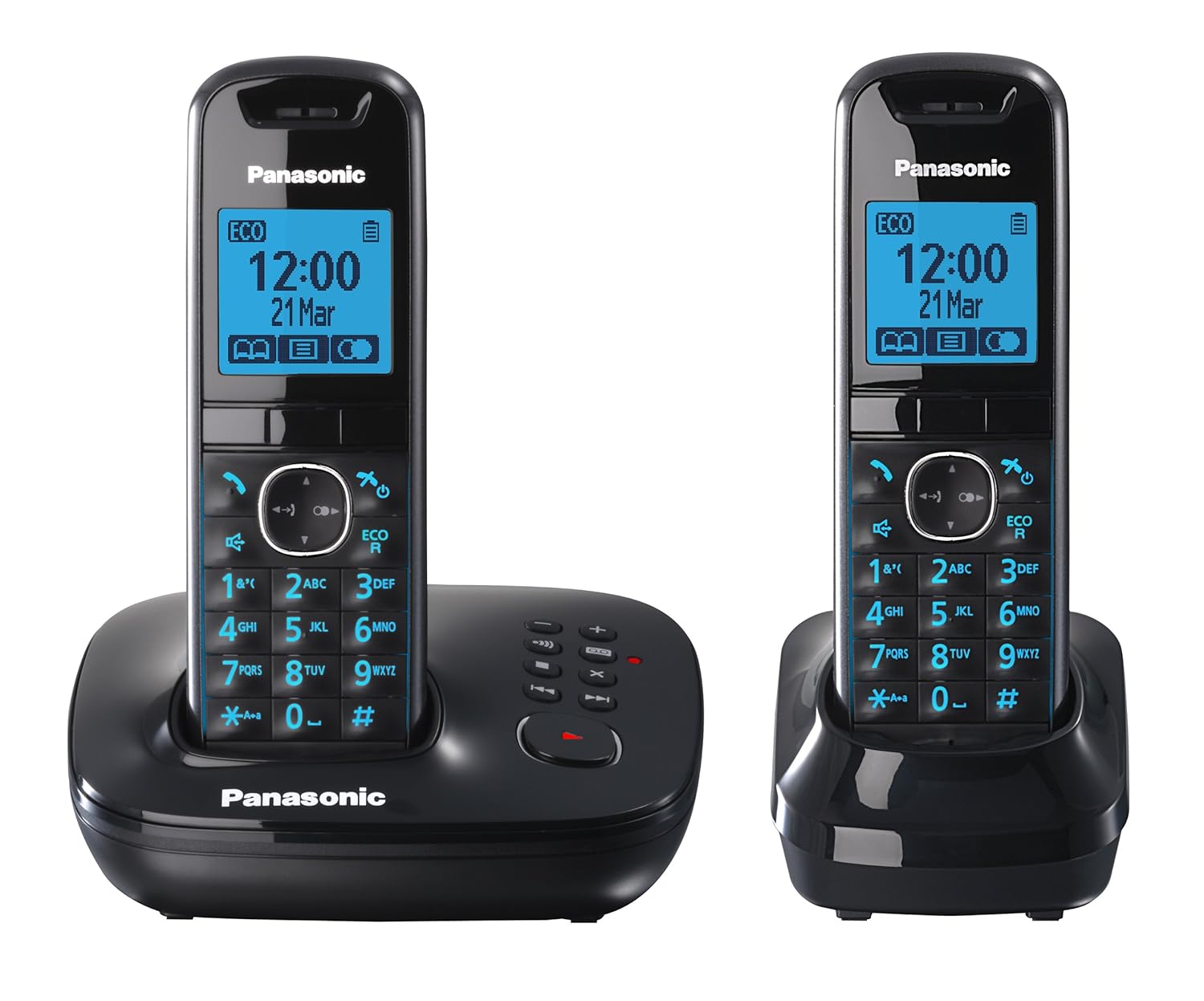 Panasonic KXTG5522EB DECT Twin Digital Cordless Phone Set with Answer