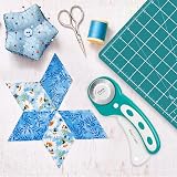 Headley Tools Rotary Cutter Set 45mm 5 Blades Self Healing Mat Ruler Clips view 7