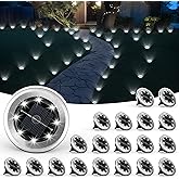 SOLPEX Mini Solar Ground Lights, 20 Pack Solar Lights Outdoor Waterproof, Pathway Lights Solar Powered, Solar Garden Lights, Landscape Lighting for Yard Driveway Walkway (Cool White)