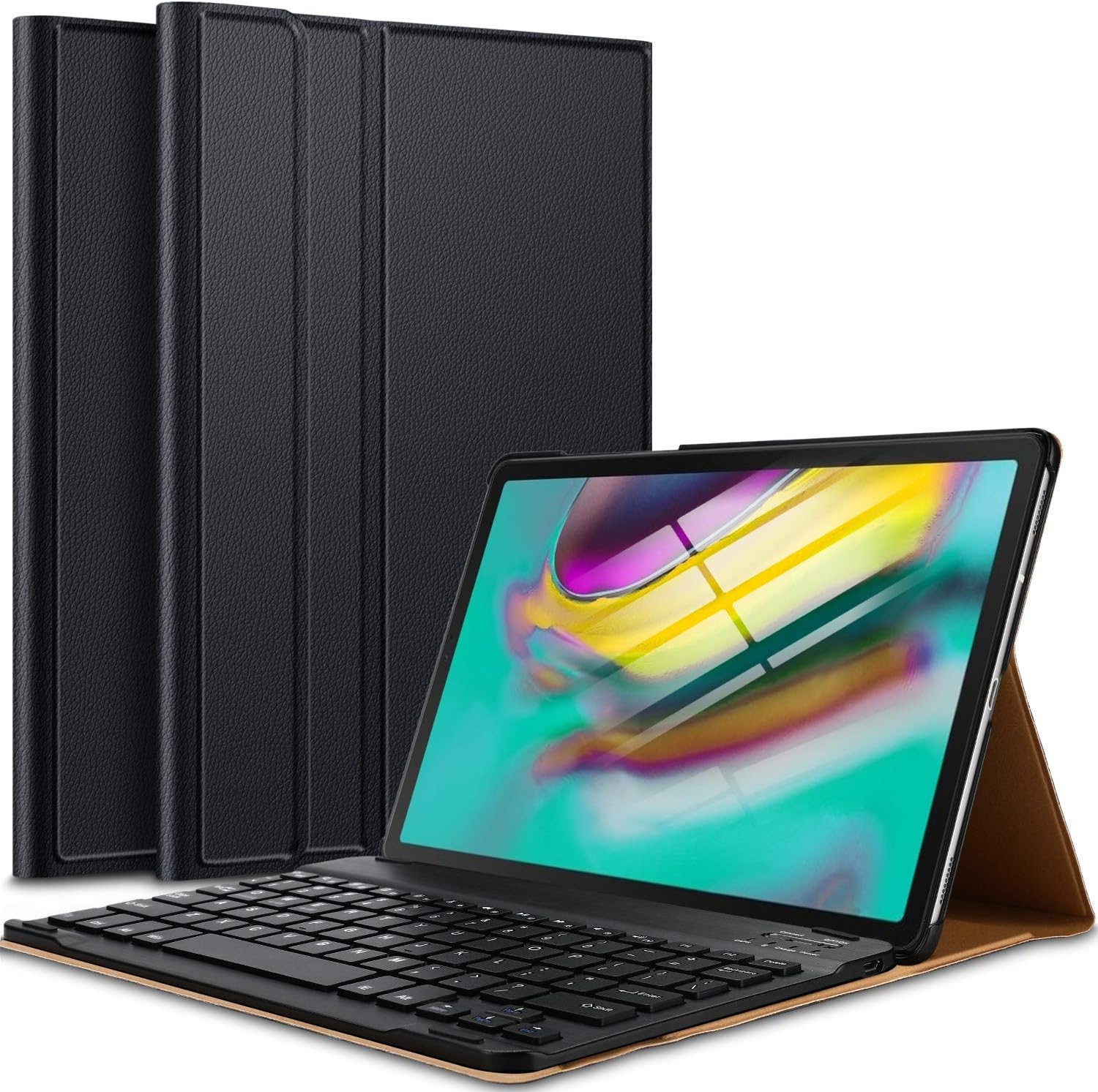 IVSO Keyboard Case for Samsung Galaxy Tab S5e T720/T725 10.5 (QWERTY), Slim PU Case with Detachable Wireless Keyboard for Samsung Galaxy Tab S5e 10.5 T720/T725 2019, Oil