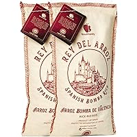 Gourmanity 500g (Pack of 2) Spanish Bomba Rice for Paella, Rey del Arroz Authentic Spanish Bomba Rice from Spain