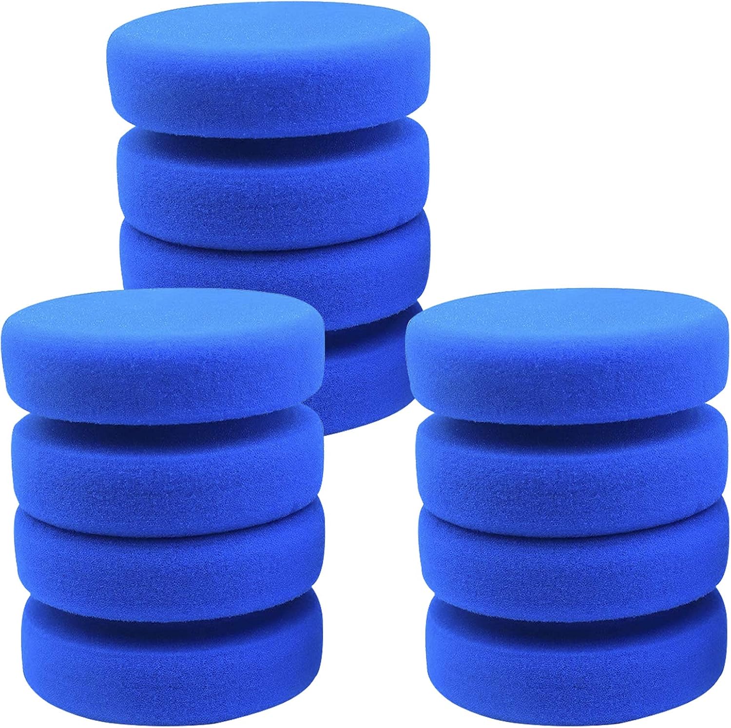 6 Sets Paint Sponge Applicator- 3 Inches Circular Watercolors Sponges Multipurpose Double-Dual Sided Painting Sponge for Art & Craft Pottery Cleaning Use, Car Waxing Sponge