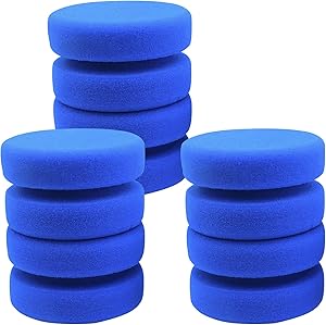 6 Sets Paint Sponge Applicator- 3 Inches Circular Watercolors Sponges Multipurpose Double-Dual Sided Painting Sponge for Art & Craft Pottery Cleaning Use, Car Waxing Sponge