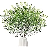 Dremisland Artificial Plant 43.3 Inch Artificial Bamboo Plant Branch 4 Pcs Artificial Green Stems Lucky Bamboo Plants Fake Sh