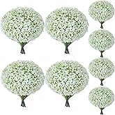 Ovveroche 120 Pcs Baby Breath Artificial Flowers Bulk, Fake White Baby Breath Flowers for Wedding Bouquet Home Party Decor, 11.8 Inch