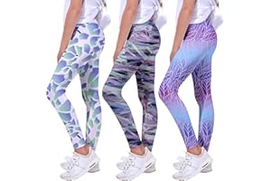 Quedoris Girls Printed Leggings Yoga Pants Multipack Leggings for Kids in 3t to 13 Years