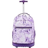 Travelers Club 18" Rolling Backpack with Shoulder Straps, Purple Tye