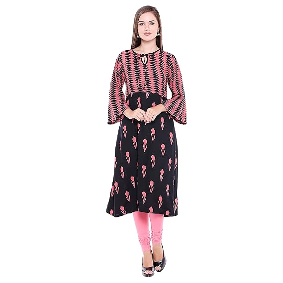 OOMPH! Womens Rayon a-line Kurta