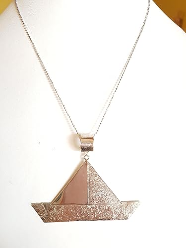 Barchetta Di Carta Ciondolo In Argento 925 Amazon It Handmade