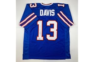 HOFSM.COM HALL OF FAME SPORTS MEMORABILIA Autographed/Signed Gabriel Gabe Davis Buffalo Blue Football Jersey Beckett BAS COA