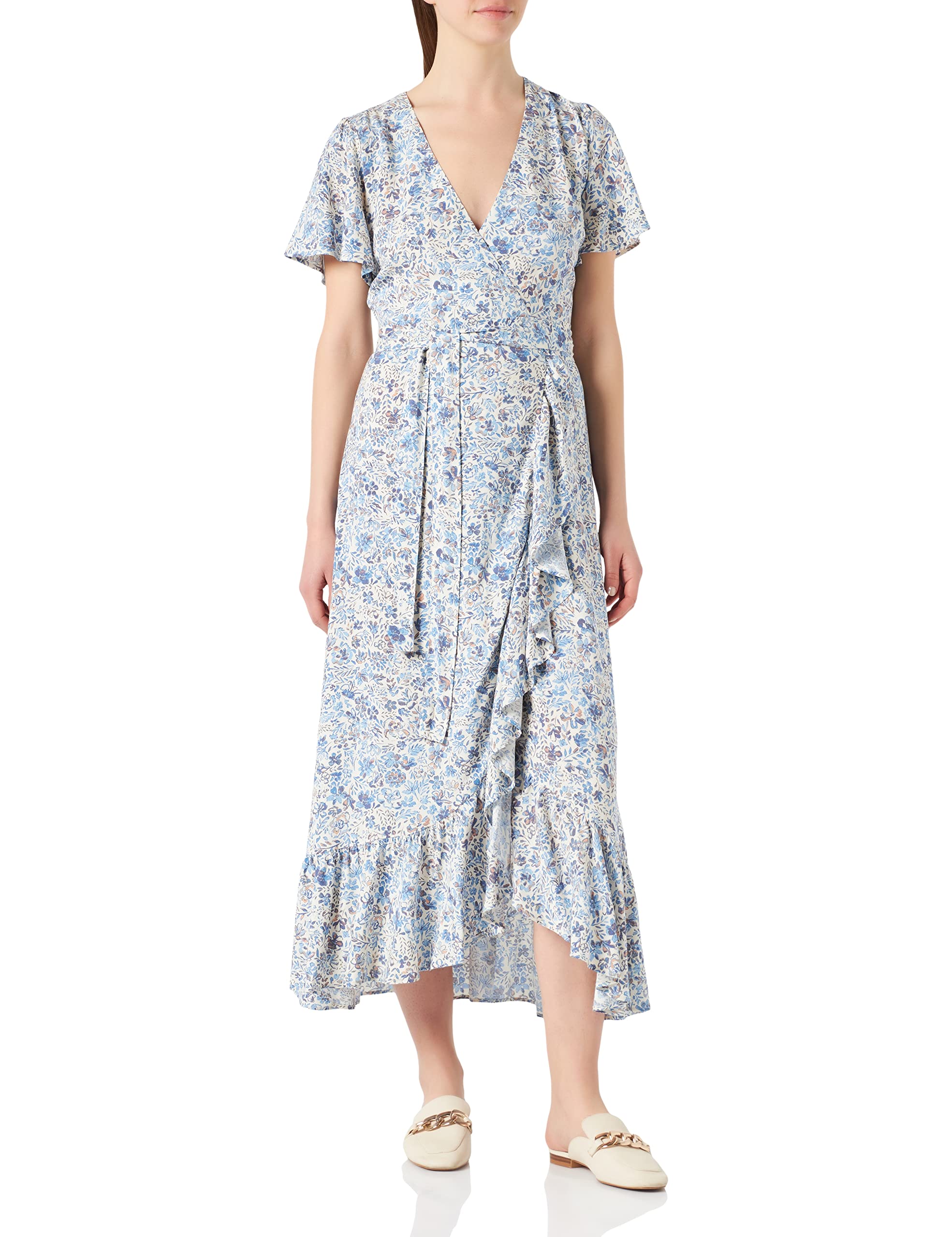 Part Two Women's ClarinaPW DR Dress Feminine Silhouette Dress, Blue Painted Flower, 40