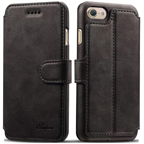 Leder Flip Wallet Case Mit Magnet Für IPhone 6/6S – Stylisch Und Praktisch