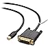 Cable Matters Mini DisplayPort (Thunderbolt&trade; 2 Port Compatible) to DVI Cable in Black 3 Feet