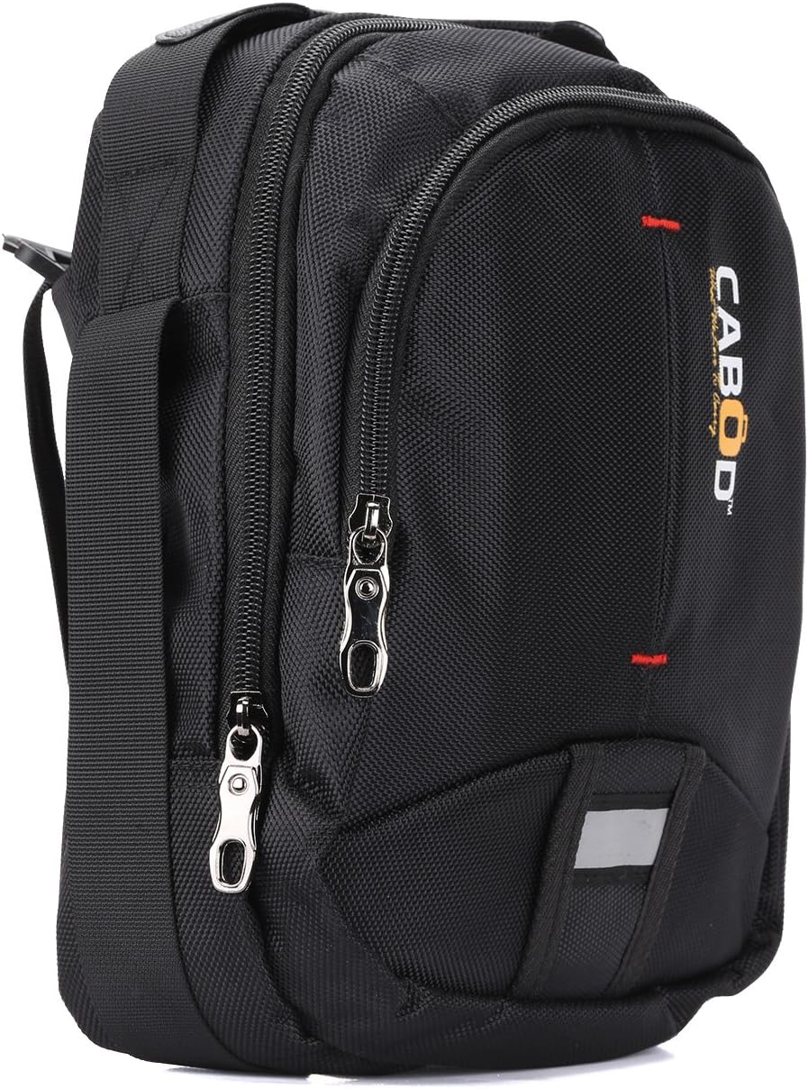 Cabod () Reflective Laptop Backpack Travel Bag (Black, Messenger Bag)