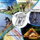 Ekunbuy 304 Stainless Quick Link 3/16 in Heavy Duty Locking Clip six pack view 4