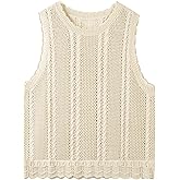 Crochet Vests for Women Summer Beach Vacation Clothes Lightweight Knit Sleeveless Sweater Vest Cover Up Tank