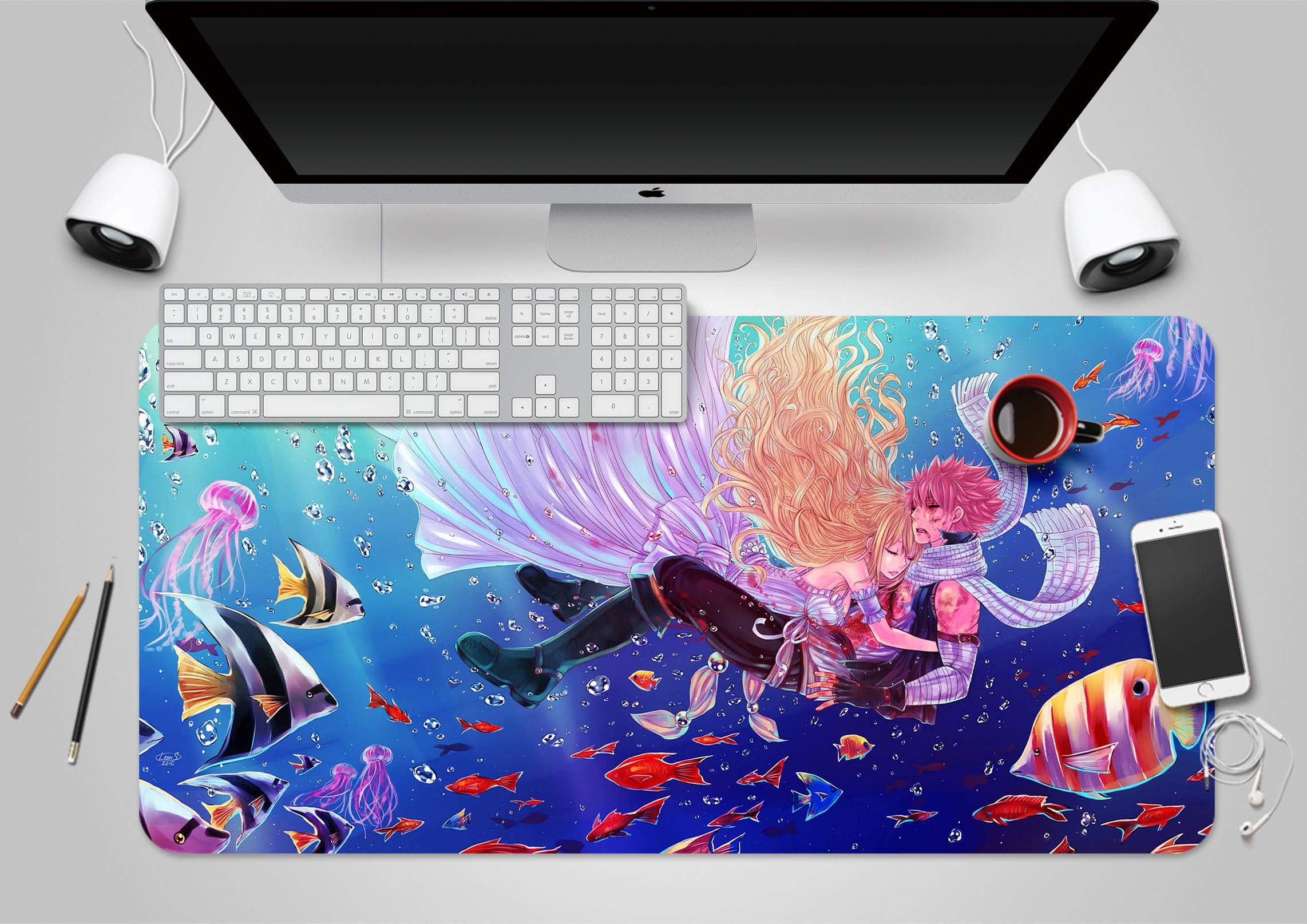 AJ WALLPAPER 3D Fairy Tail 891 Japan Anime Non-Slip Office Desk Mouse Mat Game UK Sunday (W60cmxH30cm(24"x12"))