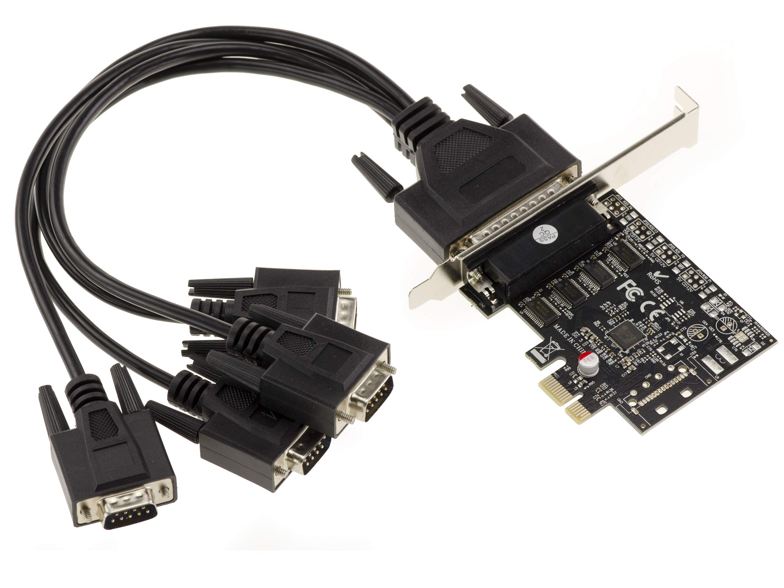 KALEA-INFORMATIQUE 4 Port Serial RS232 PCI Express PCIe Controller Board on octopus
