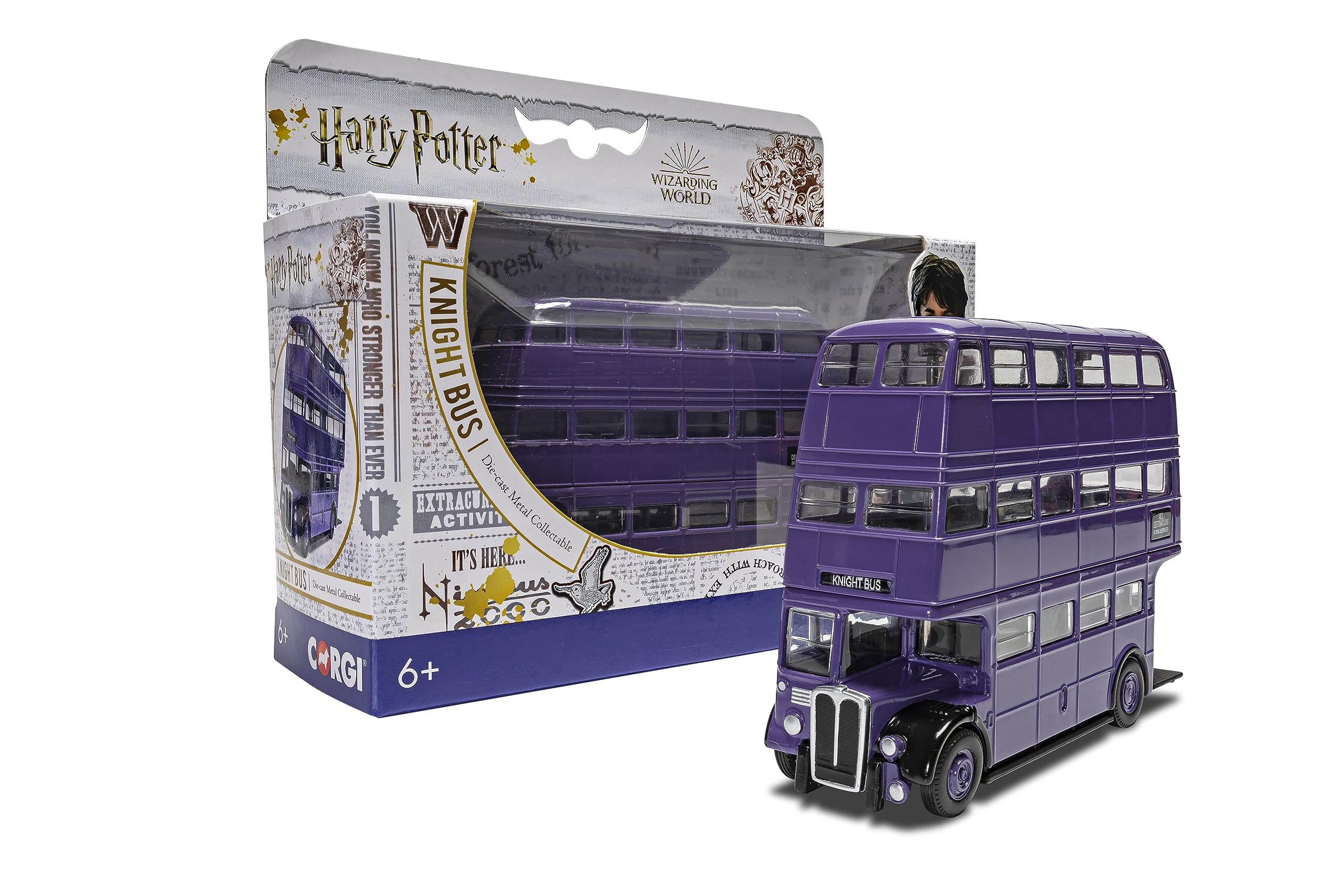 Corgi Diecast Model Vehicles - CC99726 Triple Decker Knight Bus - Men, Women & Kids Souvenir Gifts from UK - Small Die Cast Toy Models for Boys, Gift for Harry Potter Enthusiasts