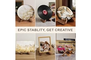 AOFURE Large Bowl Stands for Display 12 Inch Heavy Duty, Extra Wooden Plate Stand Deep, Wood Bowl Holders for Displaying, Decorative Platter Easel Holder for Decorative, Pottery, Bowls, Picture, Dish, Book