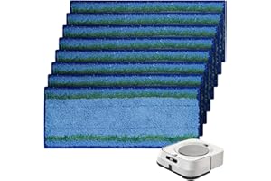 KVLZ Mop Pad Accessories for iRobot Braava Jet m6 Series Ultimate Robot Mop,Upgrade M6 Wet mop mat Washable and Reusable Robot Wet Mopping Pad Replacement Parts (Blue -8 Pack)