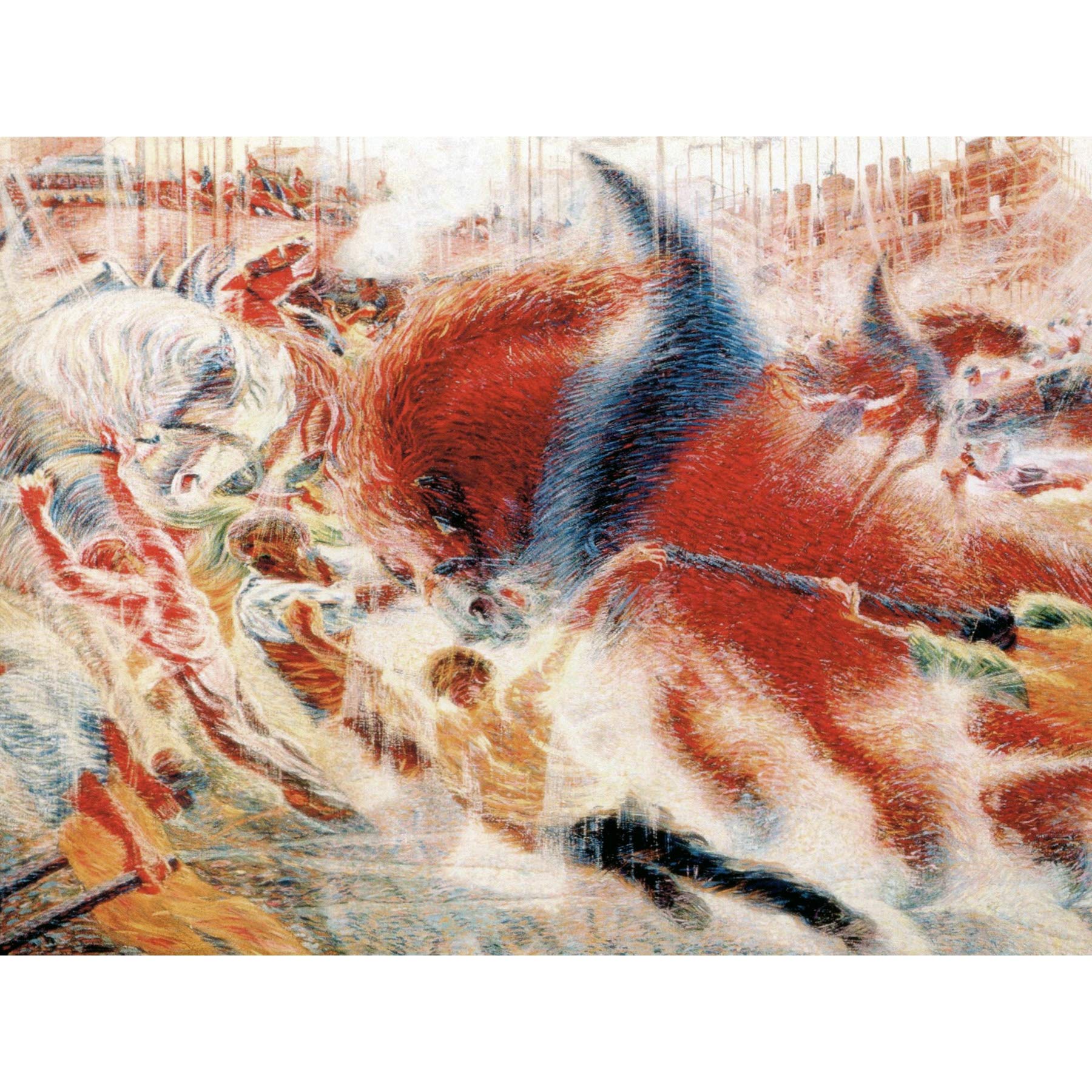Artery8 Umberto Boccioni The City Rises 1910 Painting Large Wall Art Poster Print Thick Paper 18X24 Inch