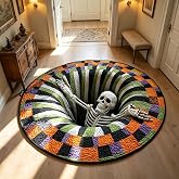 3d Halloween Rugs, 2027 New 3d Rugs Optical Illusion，C：Diameters 39