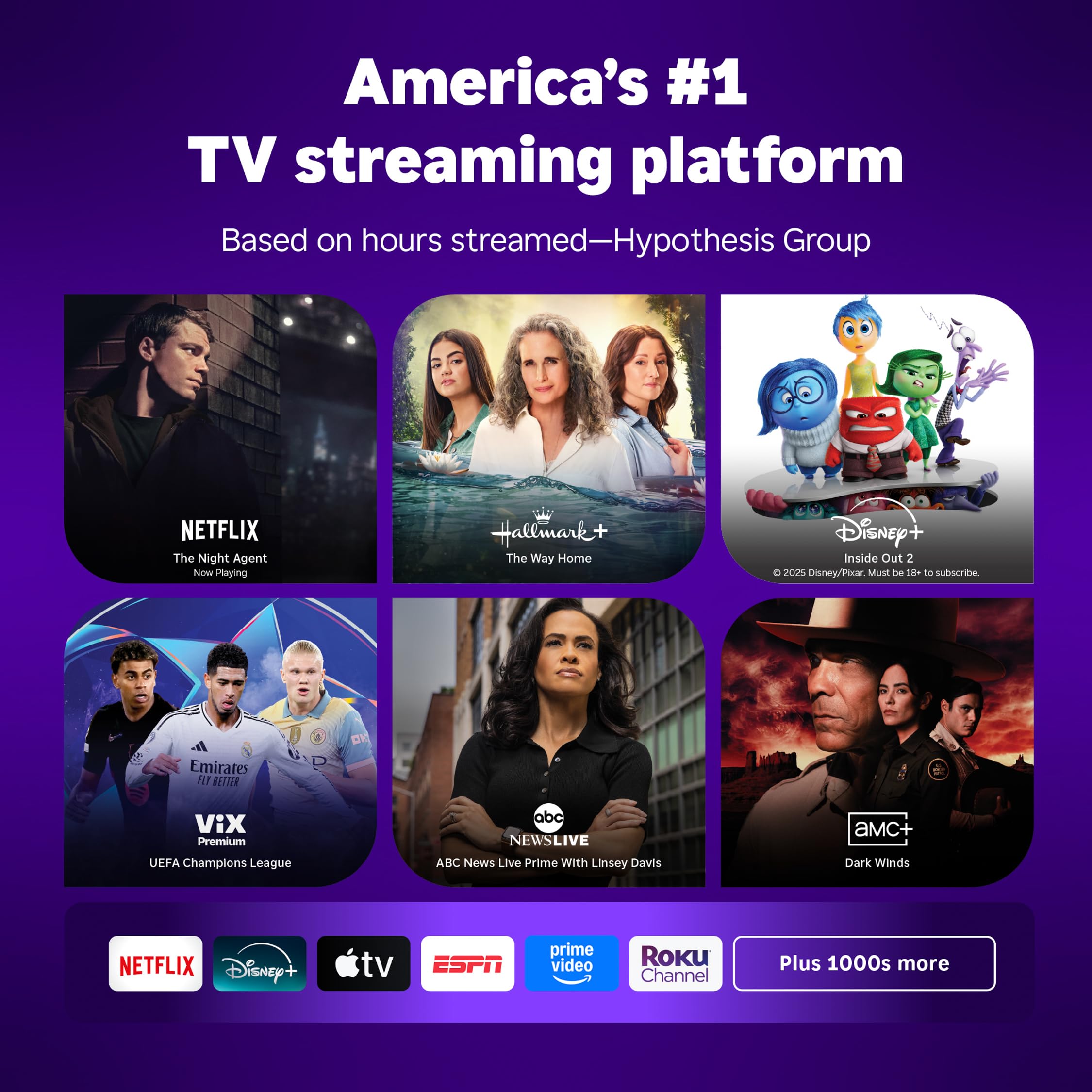 Roku Smart TV 2025 – 65-Inch Select Series, 4K HDR TV – RokuTV with Enhanced Voice Remote – Flat Screen LED Television with Wi-Fi for Streaming Live Local News, Sports, Family Entertainment