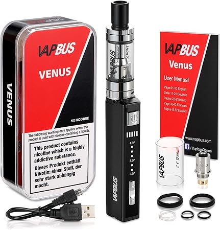 Amazon 最新ベイプ Vapbus Venus 電子タバコ スターターキット アイコス グロー 互換品 ベイプ Vape 爆煙 禁煙サポート ニコチン無し 温度管理機能対応 3ヶ月メーカー保証付き Vapbus 電子たばこ 加熱式たばこ 禁煙サポート