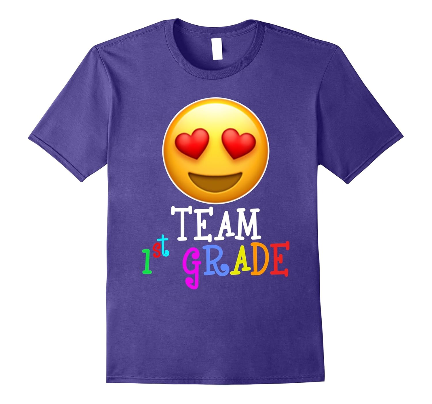 Emoji Team first Grade Teacher hearts lover Shirt for lover-ANZ