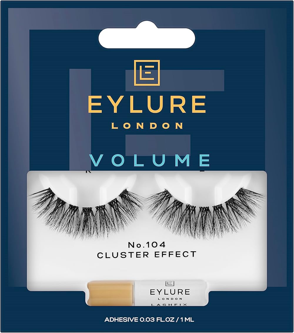 Eylure Volume Cluster Effect No.104 Lashes with Latex Free Adhesive